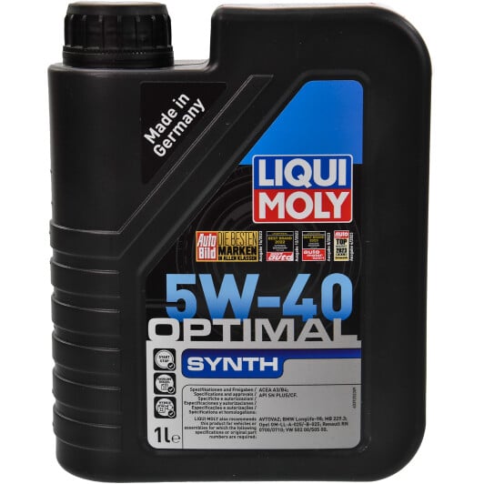 Моторное масло Liqui Moly Optimal Synth 5W-40 1 л на Ford EcoSport