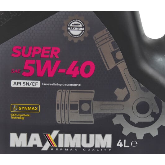 Моторное масло Maximum Super 5W-40 4 л на SsangYong Rexton