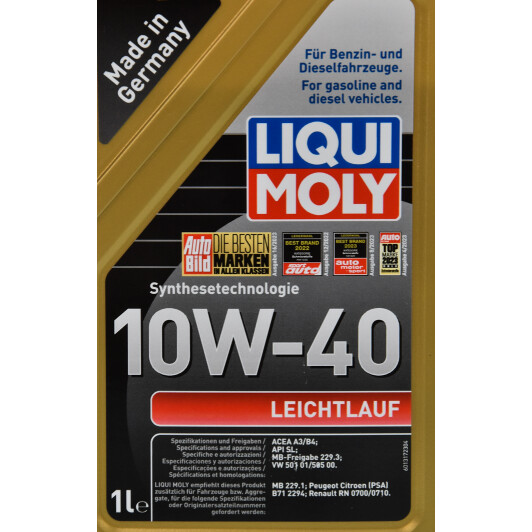 Моторное масло Liqui Moly Leichtlauf 10W-40 1 л на Suzuki Ignis