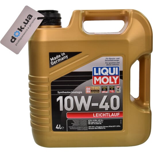 Моторное масло Liqui Moly Leichtlauf 10W-40 для Citroen BX 4 л на Citroen BX