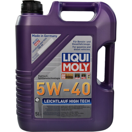 Моторное масло Liqui Moly Leichtlauf High Tech 5W-40 5 л на Dodge Ram Van
