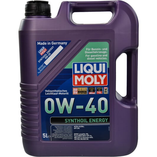 Моторное масло Liqui Moly Synthoil Energy 0W-40 5 л на Opel Vivaro