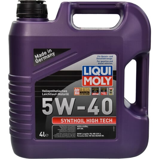 Моторное масло Liqui Moly Synthoil High Tech 5W-40 4 л на Chevrolet Colorado