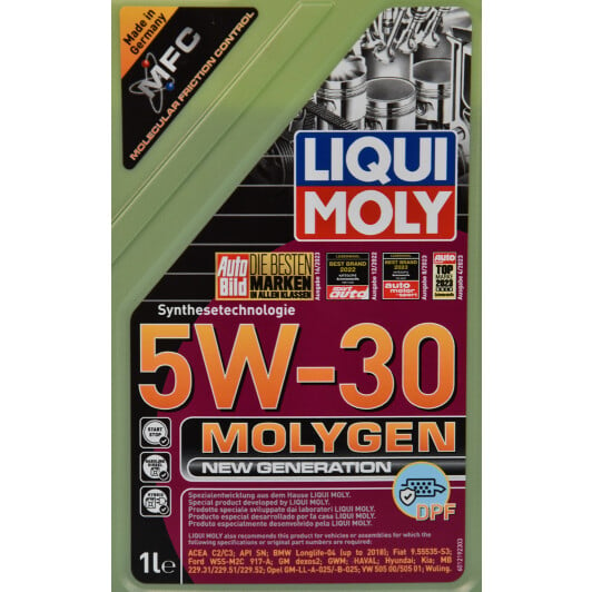 Моторное масло Liqui Moly Molygen New Generation DPF 5W-30 1 л на Volvo 780