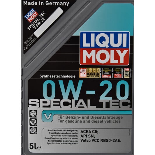 Моторное масло Liqui Moly Special Tec V 0W-20 5 л на Peugeot 1007