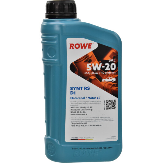 Моторное масло Rowe Synt RS D1 5W-20 1 л на Chevrolet Beretta