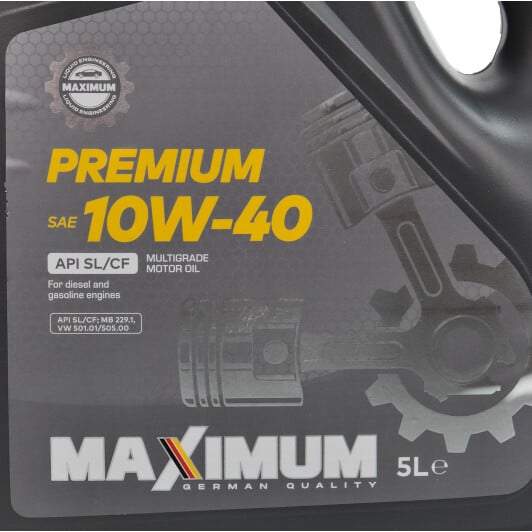 Моторна олива Maximum Premium 10W-40 5 л на Nissan Primastar