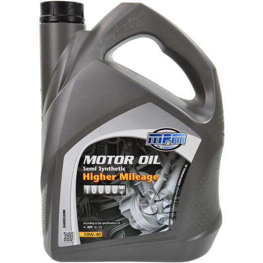 Олива MPM Higher Mileage 10W-40 5 л на Mitsubishi Pajero