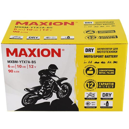 Акумулятор Maxion 6 CT-7-L YTX7A-BS