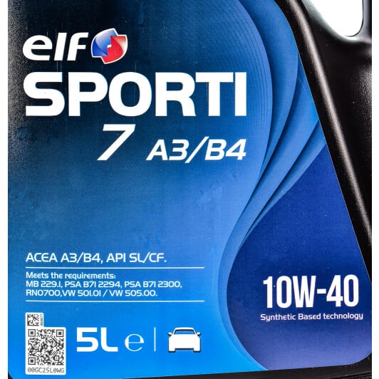 Моторное масло Elf Sporti 7 A3/B4 10W-40 5 л на Hyundai H-1