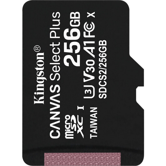 Карта памяти Kingston Canvas Select Plus microSDXC 256 ГБ