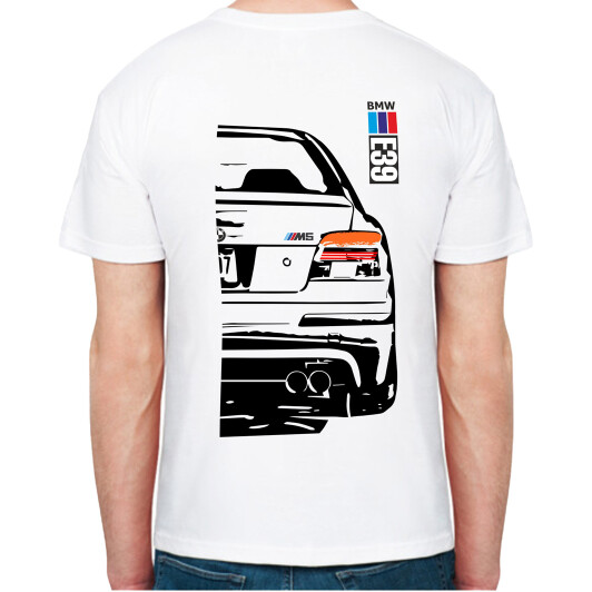 Футболка мужская Avtolife BMW E39 MotorSport White белая принт сзади XXL