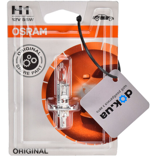 Автолампа Osram Original Line H1 P14,5s 55 W прозора 6415001B