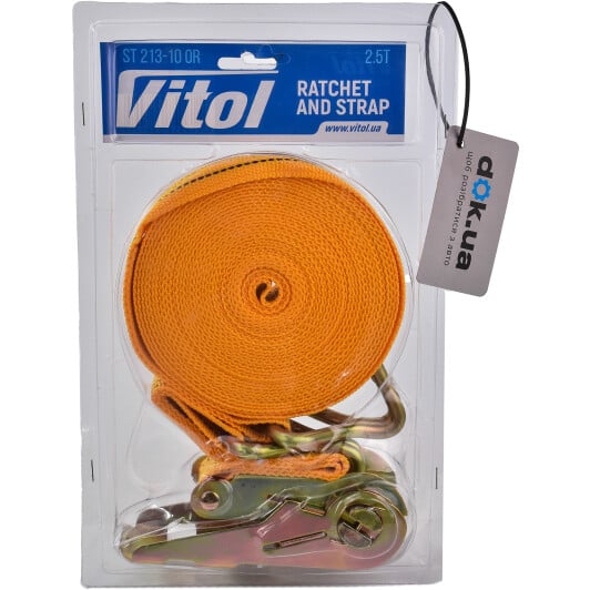 Стяжной ремень Vitol 3 т 10 м ST-213-10 OR