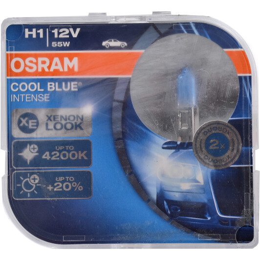 Автолампа Osram Cool Blue Intense H1 P14,5s 55 W світло-блакитна 64150CBI-HCB