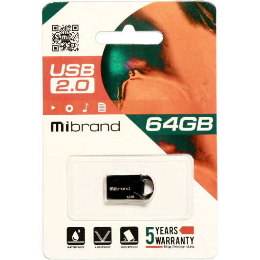 Флешка Mibrand Hawk 64 ГБ MI20HA64M1B