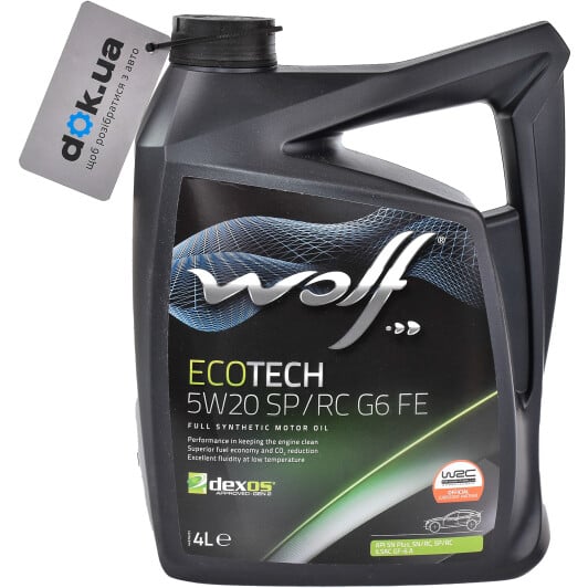 Моторное масло Wolf Ecotech SP/RC G6 FE 5W-20 4 л на Chevrolet Lumina