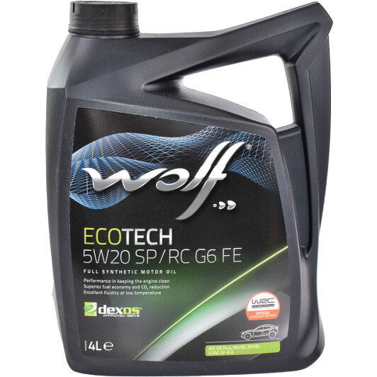 Моторна олива Wolf Ecotech SP/RC G6 FE 5W-20 4 л на Toyota Liteace