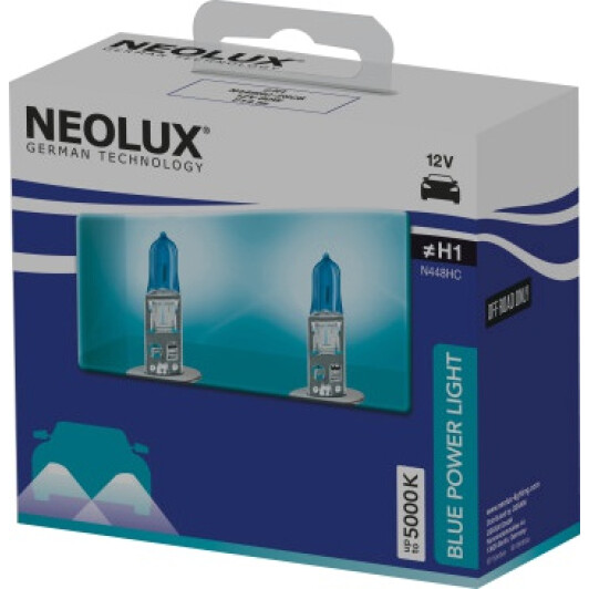 Автолампа Neolux® Blue Power Light H1 P14,5s 80 W синя N448HC-SCB