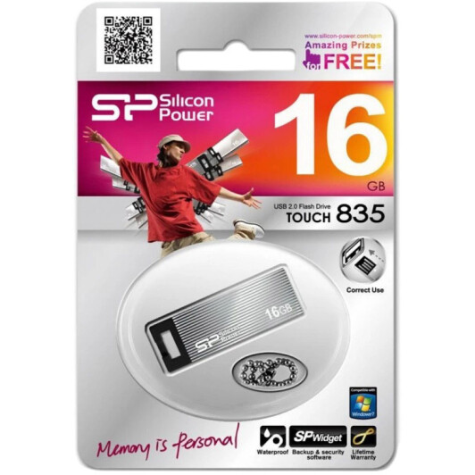 Флешка Silicon Power Touch 835 Iron Grey 16 ГБ