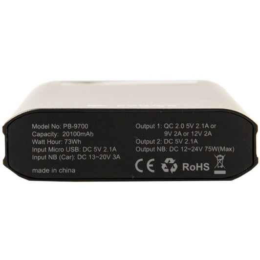 Повербанк PowerPlant PB-9700 20100 mAh 75 Вт