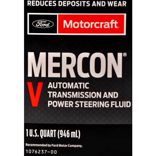 Ford Motorcraft Mercon V (0,946 л) трансмиссионное масло 0,946 л