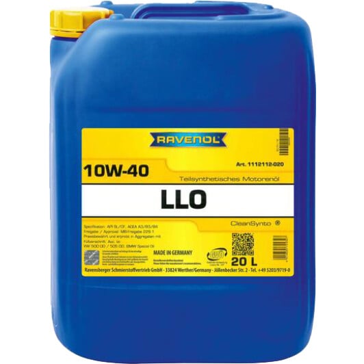 Моторное масло Ravenol LLO 10W-40 20 л на MINI Countryman