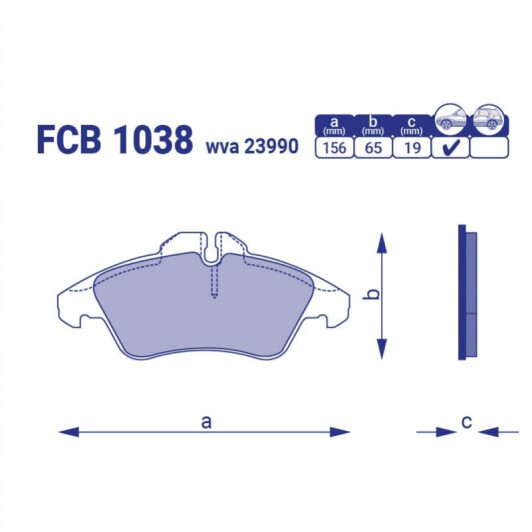 FCB1038 FriCo Гальмівні колодки