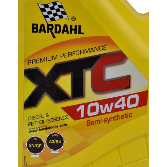 Моторное масло Bardahl XTC 10W-40 5 л на Renault Captur