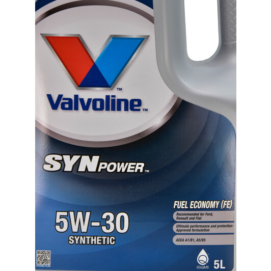 Моторна олива Valvoline SynPower FE 5W-30 5 л на Hyundai Coupe