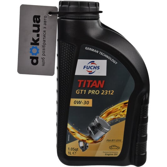 Моторное масло Fuchs Titan GT1 Pro 2312 0W-30 1 л на Dodge Challenger