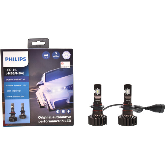 Автолампа Philips Ultinon Pro9000 HB3 / HB4 P20d/P22d 20 W 11005U90CWX2