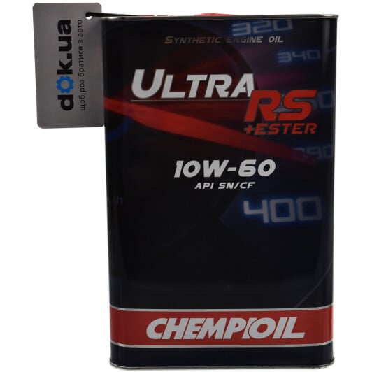 Моторна олива Chempioil Ultra RS+Ester 10W-60 4 л на Peugeot 806