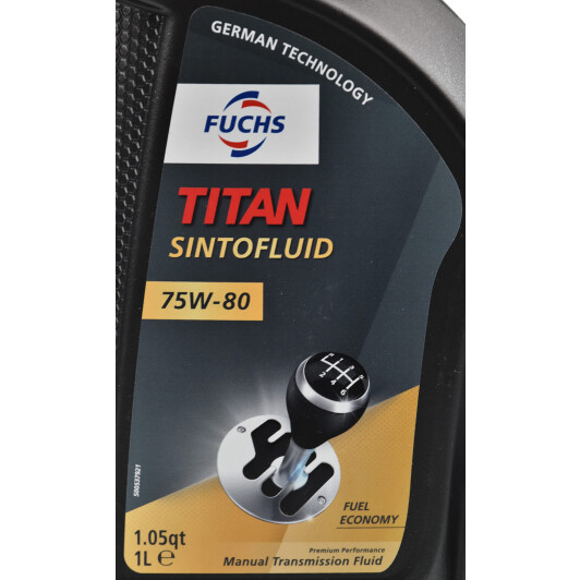 Трансмиссионное масло Fuchs Titan Sintofluid GL-4 / 5 75W-80 1 л