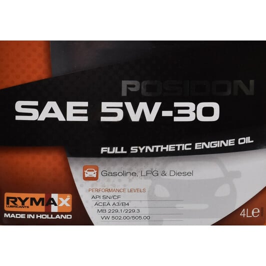 Моторна олива Rymax Posidon 5W-30 4 л на SAAB 900