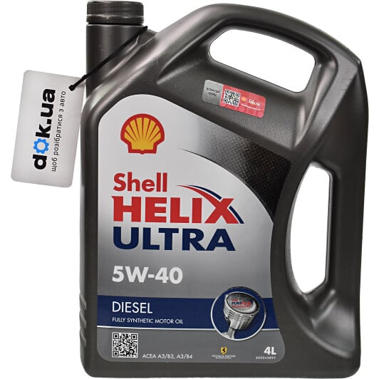 Моторное масло Shell Helix Diesel Ultra 5W-40 4 л на Seat Leon