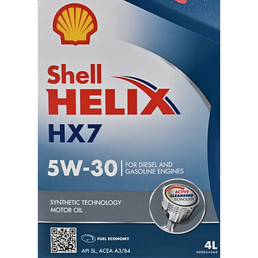 Моторна олива Shell Helix HX7 5W-30 4 л на Chevrolet Matiz