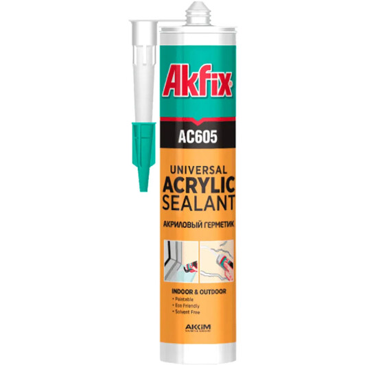Akfix AC605 герметик белый, 310 мл (AA002) 310 г