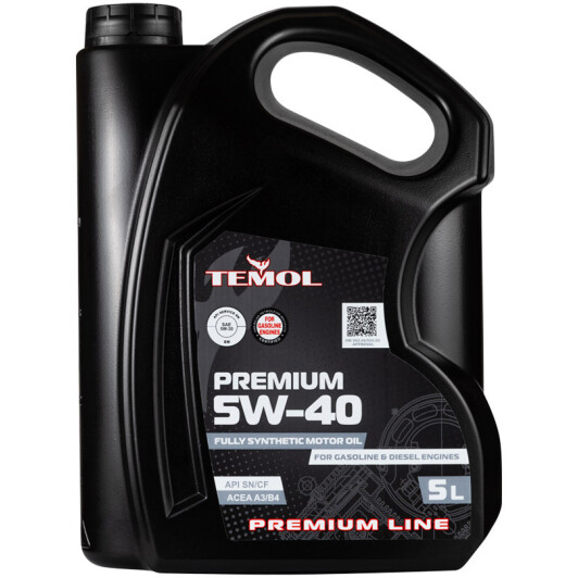 Моторна олива TEMOL Premium 5W-40 5 л на Kia Soul