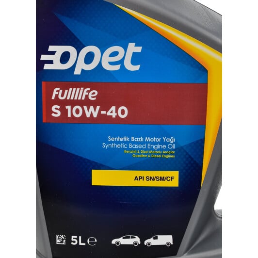 Моторное масло Opet Fulllife S 10W-40 5 л на Chevrolet Matiz