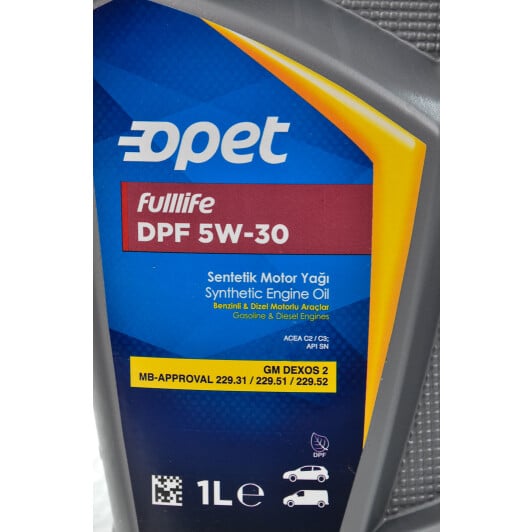 Моторное масло Opet FullLife DPF 5W-30 1 л на Renault Kangoo