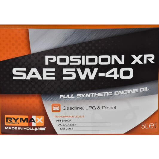 Моторное масло Rymax Posidon XR 5W-40 на Toyota Matrix