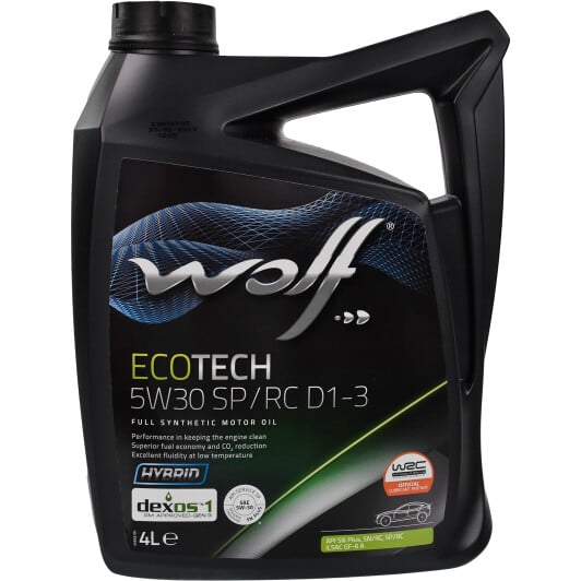Моторна олива Wolf EcoTech SP/RC D1-3 5W-30 4 л на Chevrolet Evanda