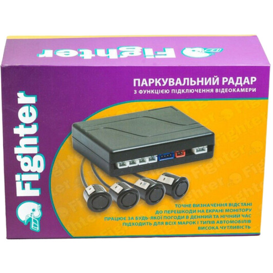 Парктроник Fighter FPS-01V черный 4 шт.