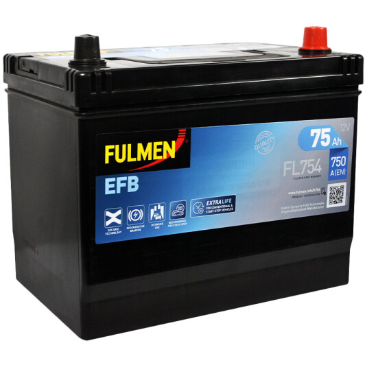 Акумулятор Fulmen 6 CT-75-R EFB FL754