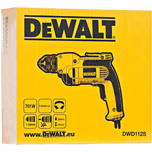 Дрель безударная DeWALT DWD112S сетевая