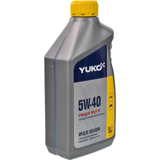 Моторное масло Yuko Vega Synt 5W-40 1 л на Daewoo Lacetti