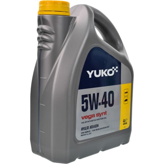 Моторное масло Yuko Vega Synt 5W-40 4 л на Chevrolet Malibu