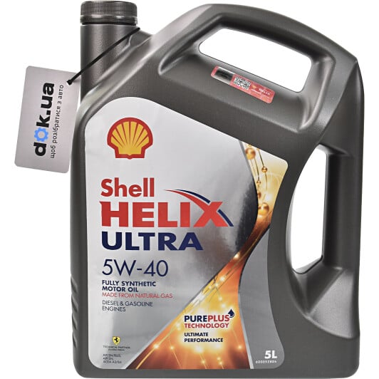 Моторна олива Shell Helix Ultra 5W-40 5 л на Citroen DS3