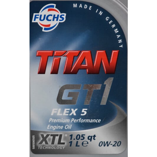 Моторное масло Fuchs Titan GT1 Flex 5 0W-20 1 л на Chrysler 300M